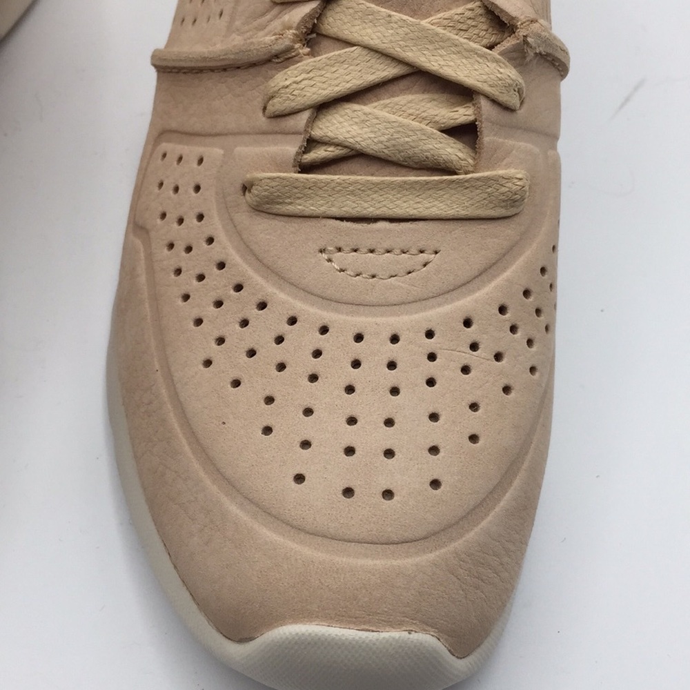 UGG Tye Leather Pink Perforated Leather Sneakers - Picture 6 of 7